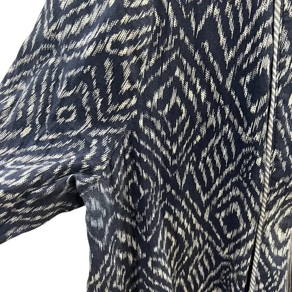 Lucky Brand Women’s 3/4 Sleeve Navy Patterned Blazer - Size M - Picture 4 of 7